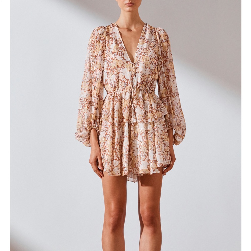 Shona Joy Florence Drawstring Mini Dress